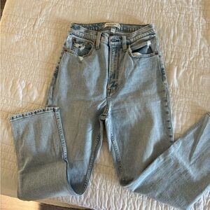 Abercrombie & Fitch Ankle Straight Ultra High Rise - Curve Love